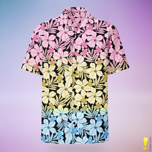 Pansexual Pride Floral Hawaiian Shirt
