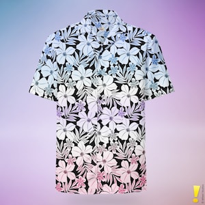 Bigender Pride Floral Hawaiian Shirt