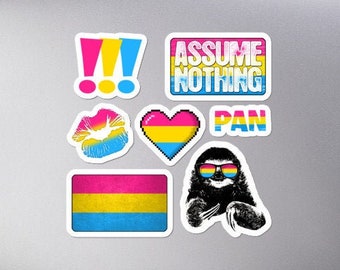 Pansexual / Pan Pride Flag Sticker Set