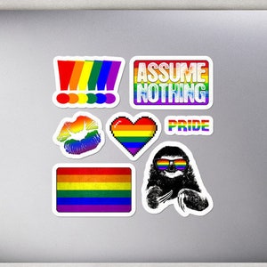 LGBTQ Rainbow Pride Flag Sticker Set