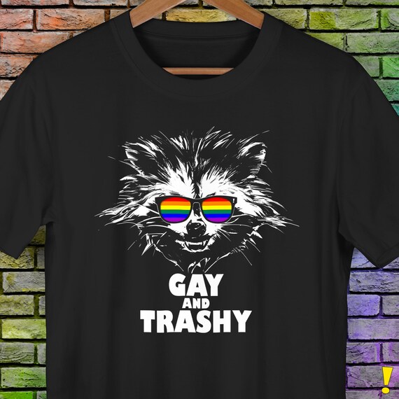 Gay and Trashy Raccoon Sunglasses LGBTQ Pride Premium Unisex T-Shirt Gay and Trashy Raccoon Sunglasses LGBTQ Pride Premium Unisex T-Shirt