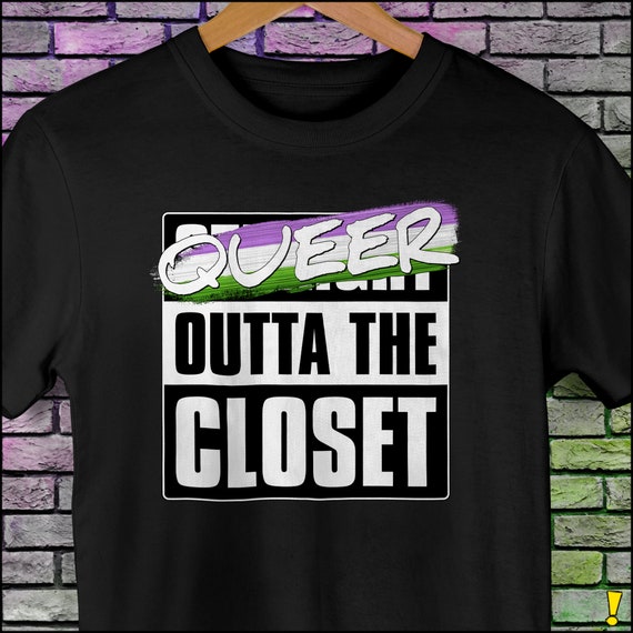 Queer Outta the Closet - Genderqueer Pride Unisex T-Shirt Queer Outta the Closet - Genderqueer Pride Unisex T-Shirt