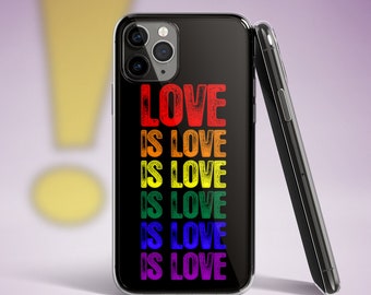 LGBTQ Rainbow Pride Love is Love Clear Case for iPhone®