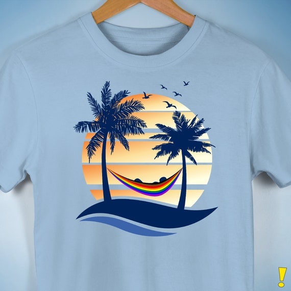 Philly LGBTQ Pride Summer Sunset Beach Hammock Premium Unisex T-Shirt Philly LGBTQ Pride Summer Sunset Beach Hammock Premium Unisex T-Shirt