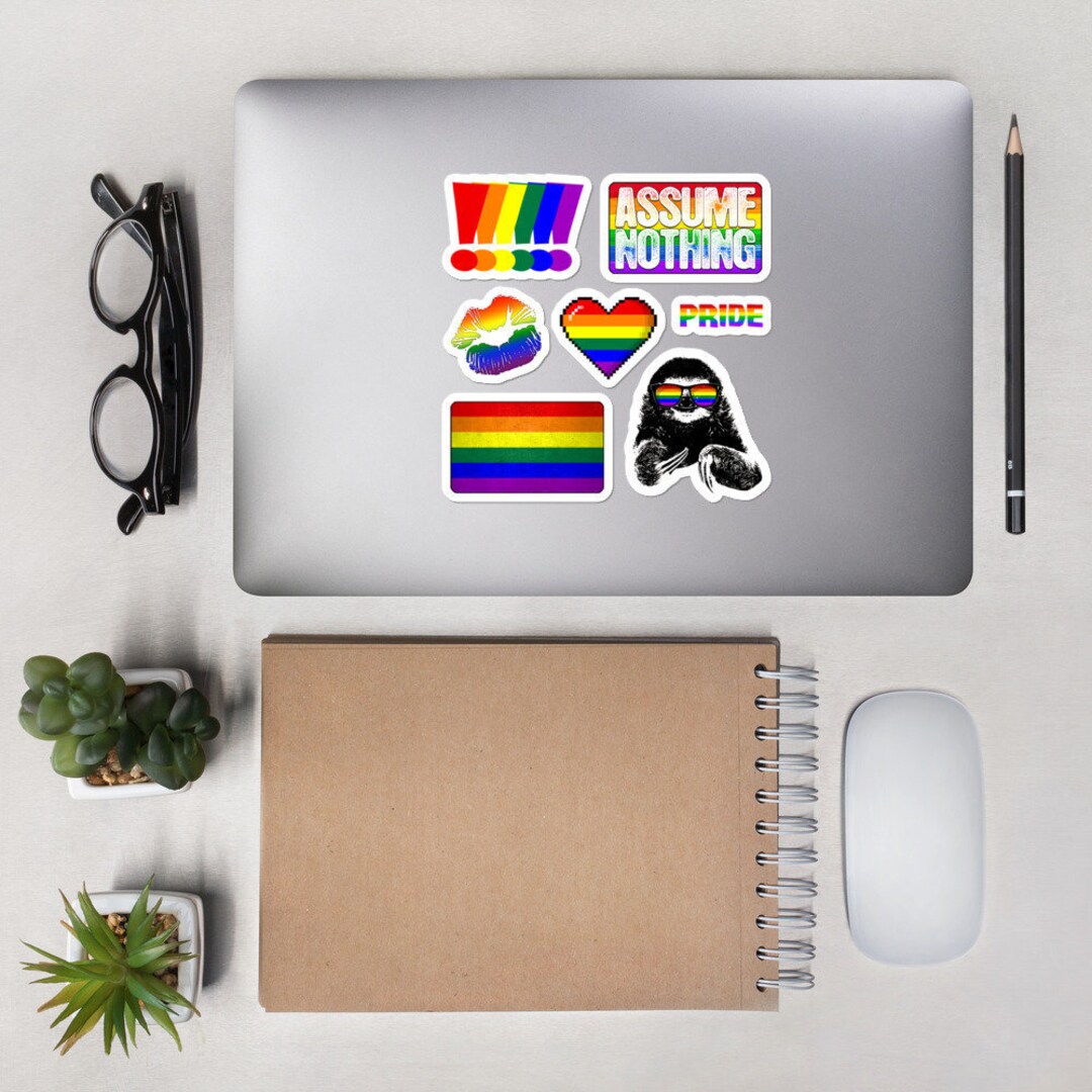 LGBTQ Rainbow Pride Flag Sticker Set - Etsy