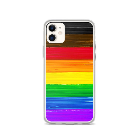 Inclusive Philly LGBTQ Pride Flag Paint Strokes iPhone Case Inclusive Philly LGBTQ Pride Flag Paint Strokes iPhone Case