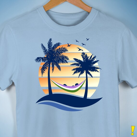 Genderqueer Pride Summer Sunset Beach Hammock Premium Unisex T-Shirt Genderqueer Pride Summer Sunset Beach Hammock Premium Unisex T-Shirt