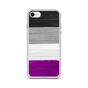 Asexual Pride Flag Paint Strokes Clear Case for iPhone® image 4