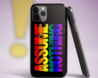 LGBTQ Rainbow Pride Assume Nothing Clear Case for iPhone®