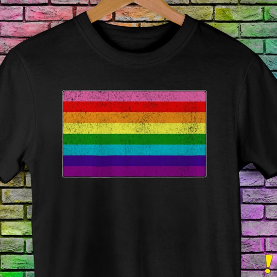 Distressed Original LGBT Gay Pride Flag Premium Unisex T-Shirt Distressed Original LGBT Gay Pride Flag Premium Unisex T-Shirt