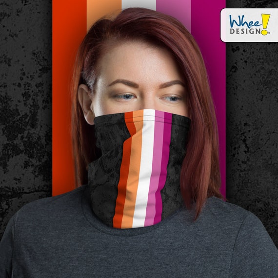 Lesbian Pride Flag Stripe Neck Gaiter/Face Mask Lesbian Pride Flag Stripe Neck Gaiter/Face Mask