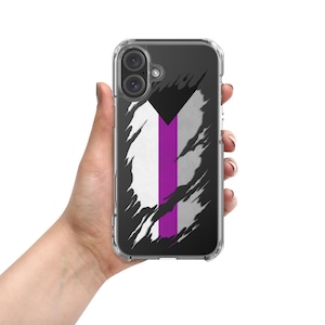 Demisexual Pride Flag Ripped Reveal Clear Case for iPhone®