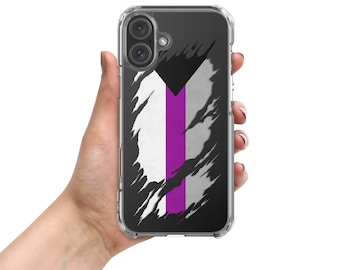 Demisexual Pride Flag Ripped Reveal Clear Case for iPhone®