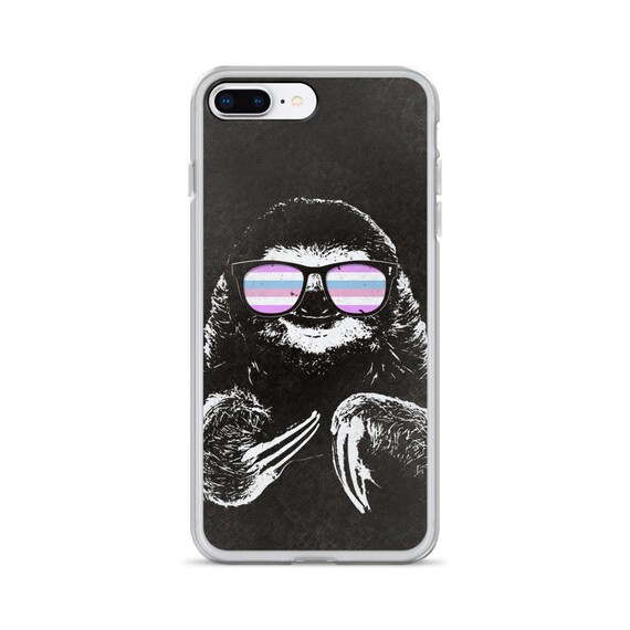 Pride Sloth Bigender Flag Sunglasses iPhone Case Pride Sloth Bigender Flag Sunglasses iPhone Case