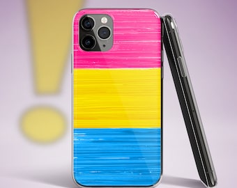 Pansexual Pride Flag Brush Strokes Clear Case for iPhone®