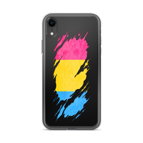 Pansexual Pride Flag Ripped Reveal iPhone Case Pansexual Pride Flag Ripped Reveal iPhone Case