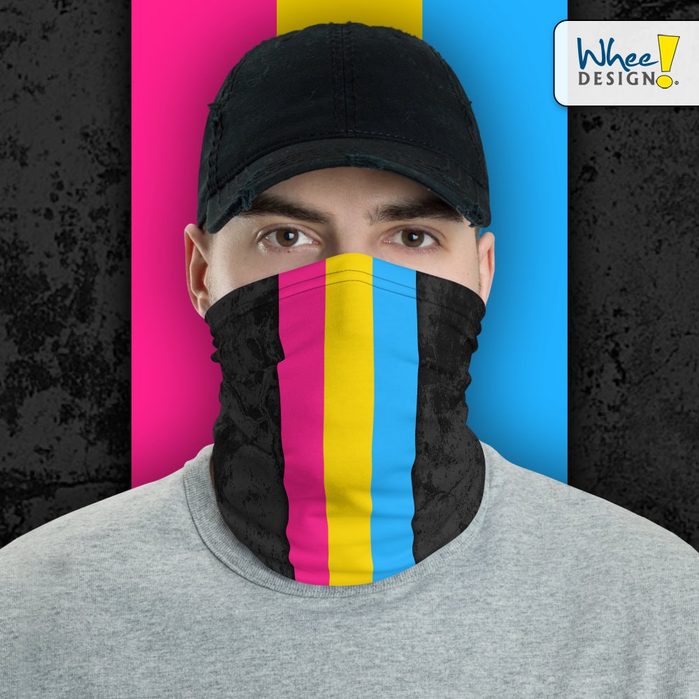 Pansexual Pride Flag Stripe Neck Gaiter/Face Mask