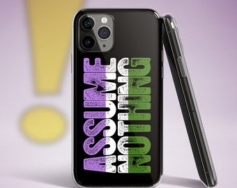 Genderqueer Pride Flag Assume Nothing Clear Case for iPhone®