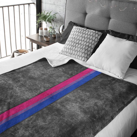 Grunge Bisexual Pride Flag Stripe Throw Blanket Grunge Bisexual Pride Flag Stripe Throw Blanket