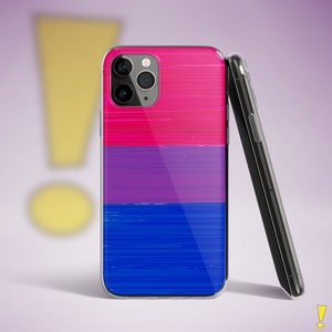 Bisexual Pride Flag Paint Strokes Clear Case for iPhone®