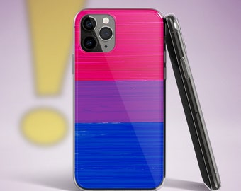 Bisexual Pride Flag Paint Strokes Clear Case for iPhone®