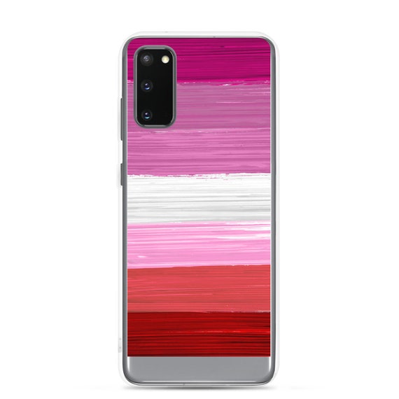Lesbian Pride Flag Paint Strokes Samsung Case Lesbian Pride Flag Paint Strokes Samsung Case
