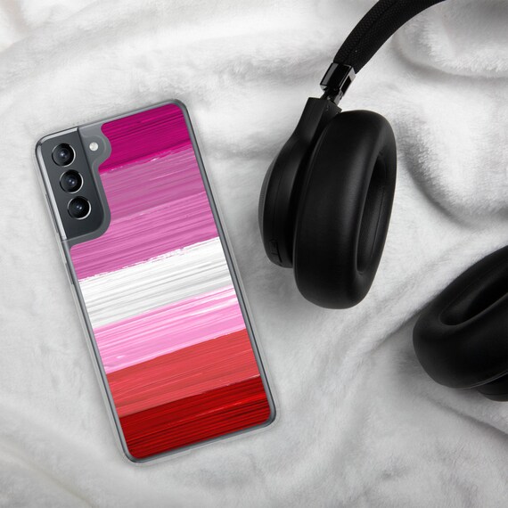Lesbian Pride Flag Paint Strokes Samsung Case Lesbian Pride Flag Paint Strokes Samsung Case