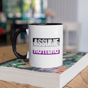Assume Nothing Asexual Ace Pride Flag 11oz Color Accent Mug