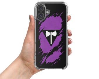 Lesbian Labrys Pride Flag Ripped Reveal Clear Case for iPhone®
