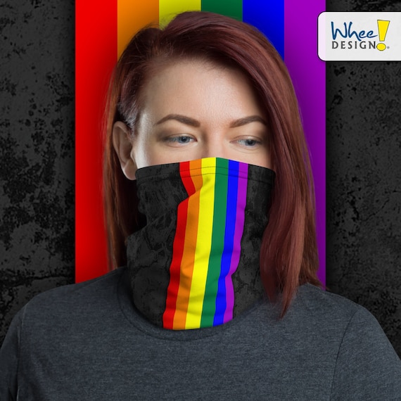 LGBTQ Pride Flag Stripe Neck Gaiter/Face Mask LGBTQ Pride Flag Stripe Neck Gaiter/Face Mask