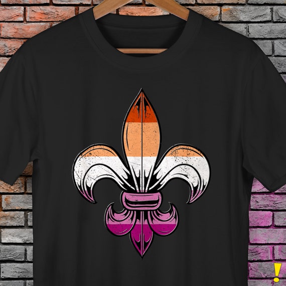 Lesbian Pride Flag Fleur de Lis Unisex T-Shirt Lesbian Pride Flag Fleur de Lis Unisex T-Shirt