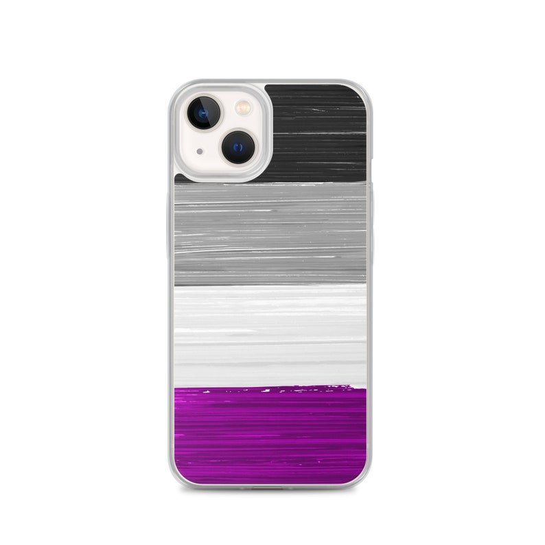 Asexual Pride Flag Paint Strokes Clear Case for iPhone® image 2