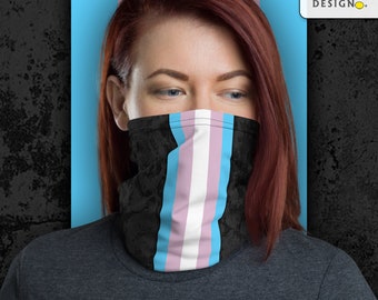 Transgender Pride Flag Stripe Neck Gaiter/Face Mask