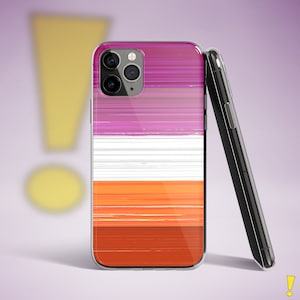 Lesbian Pride Flag Paint Strokes Clear Case for iPhone®