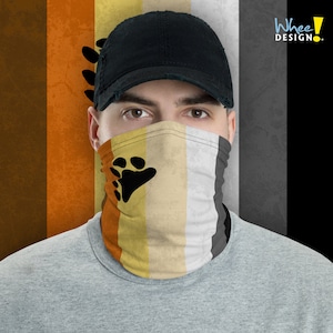 Gay Bear Pride Flag Neck Gaiter/Mask