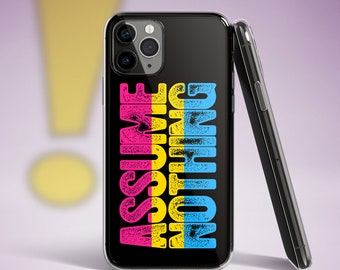 Pansexual Pride Flag Assume Nothing Clear Case for iPhone®