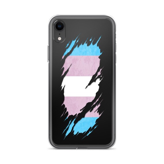 Transgender Pride Flag Ripped Reveal iPhone Case Transgender Pride Flag Ripped Reveal iPhone Case