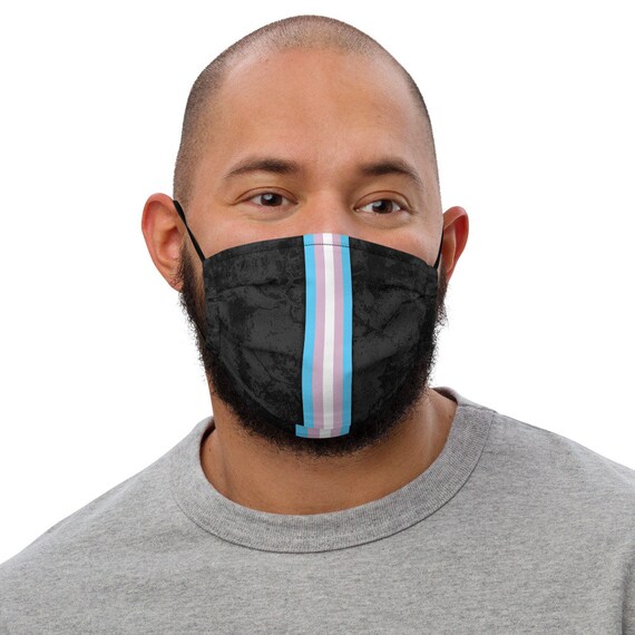 Transgender Pride Flag Stripe Adjustable Face Mask Transgender Pride Flag Stripe Adjustable Face Mask
