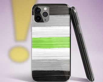 Agender Pride Flag Paint Strokes Clear Case for iPhone®
