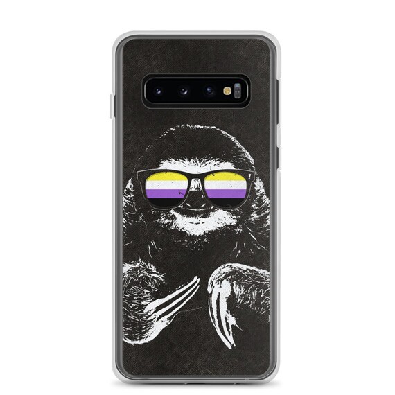 Pride Sloth Nonbinary Flag Sunglasses Samsung Phone Case Pride Sloth Nonbinary Flag Sunglasses Samsung Phone Case