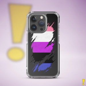 Genderfluid Pride Flag Ripped Reveal Clear Case for Iphone® - Etsy