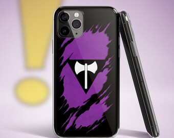 Lesbian Labrys Pride Flag Ripped Reveal Clear Case for iPhone®