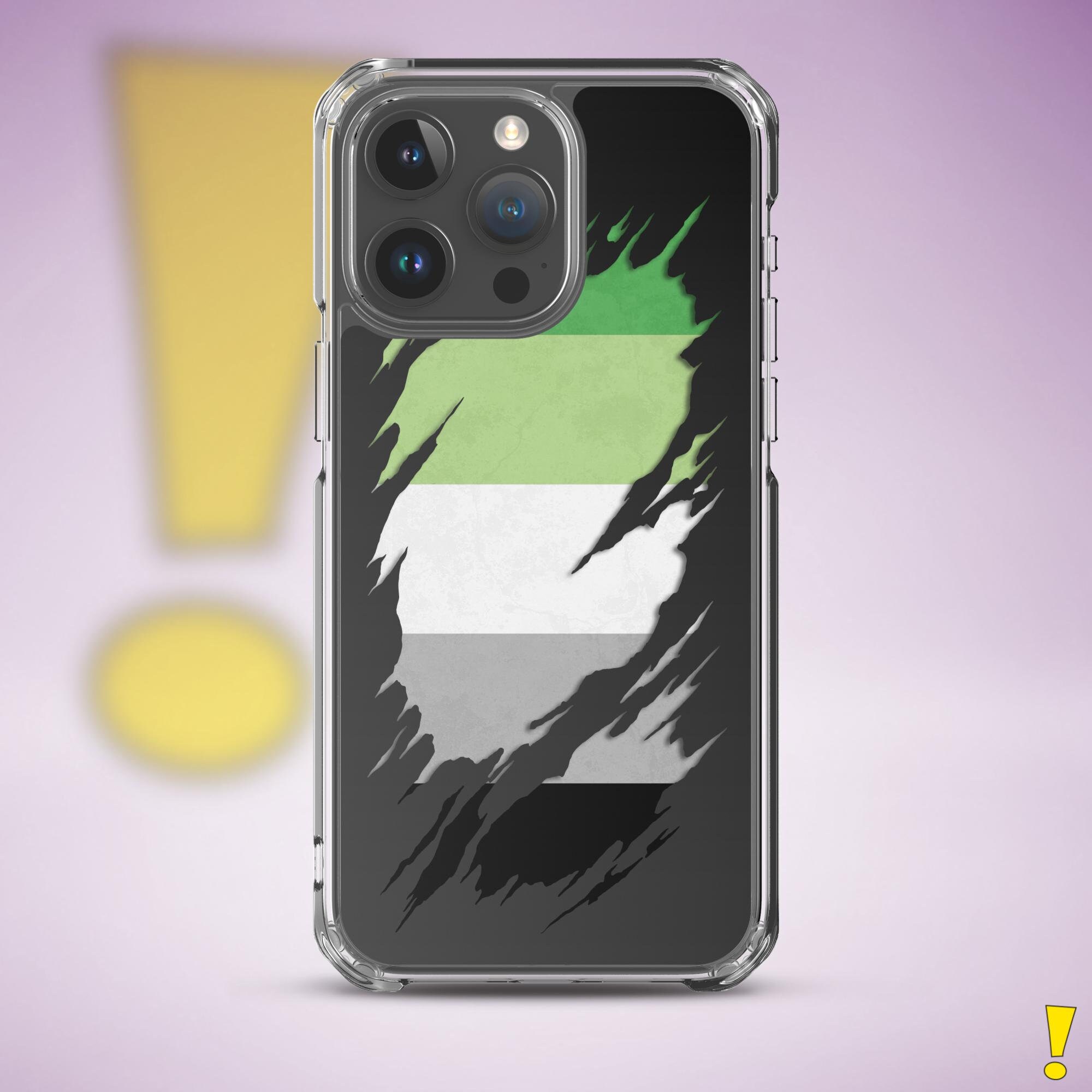 Caseog Ripped Aromantic Pride Flag Ripped Reveal Clear Case for Iphone® - Etsy