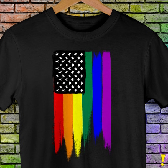 LGBTQ Painted Stars and Stripes Premium Unisex T-Shirt LGBTQ Painted Stars and Stripes Premium Unisex T-Shirt