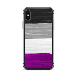 Asexual Pride Flag Paint Strokes Clear Case for iPhone® image 5