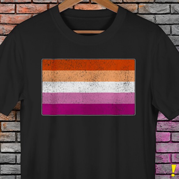 Distressed Lesbian Pride Flag Premium Unisex T-Shirt Distressed Lesbian Pride Flag Premium Unisex T-Shirt