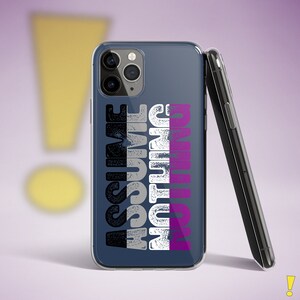 Asexual Pride Assume Nothing Clear Case for iPhone®