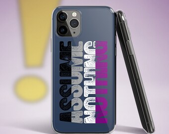 Asexual Pride Assume Nothing Clear Case for iPhone®