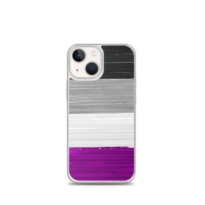 Asexual Pride Flag Paint Strokes Clear Case for iPhone® image 3