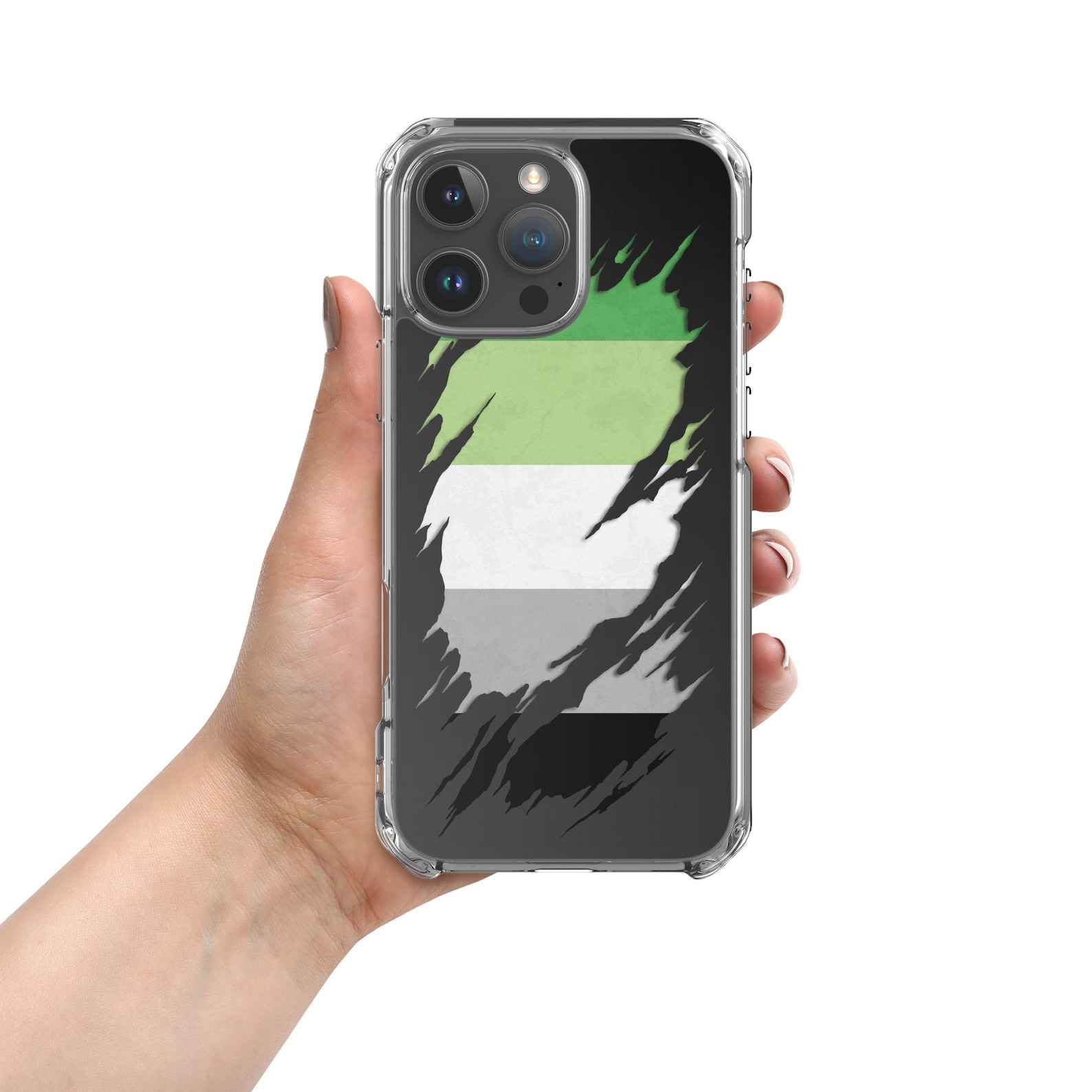 Caseog Ripped Aromantic Pride Flag Ripped Reveal Clear Case for Iphone® - Etsy